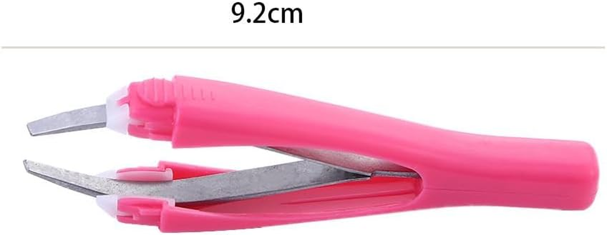 2Pcs Professional Eyebrow Tweezers Automatically Retractable Stainless Steel Slant Tip Hair Removal Eyebrow Tweezer Makeup Tool image number 1