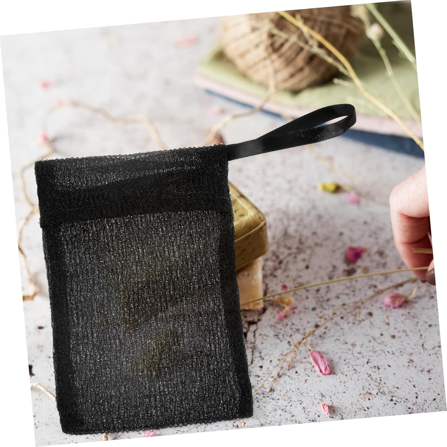 VINTORKY 6Pcs Eco- Pouch for Bar Soap Travel Organic Mesh Design for Face Body Hands image number 4