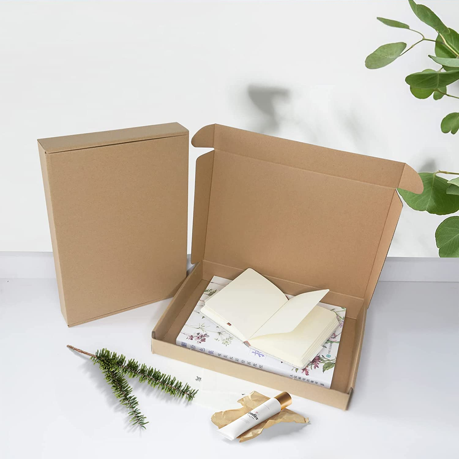 A4 C4 Corrugated Cardboard Shipping Boxes, 320X222X46Mm Small Parcel Boxes, Packaging Mailing Boxes for Business, Posting, Small Packet Shipping, Storing or Gift(Pack of 10) image number 2