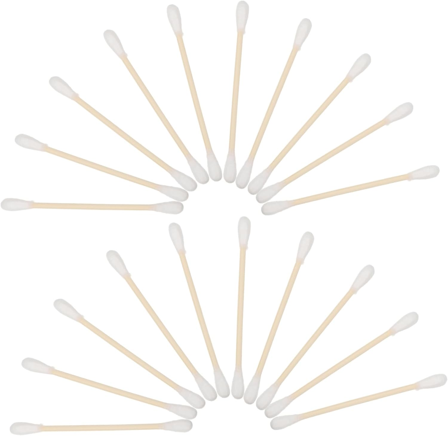 Mobestech 100Pcs Multifunctional Cotton Swabs Dual-Head Cotton Ear Swabs Wooden Handles for Makeup Delicate Surface Cleaning Disposable image number 4