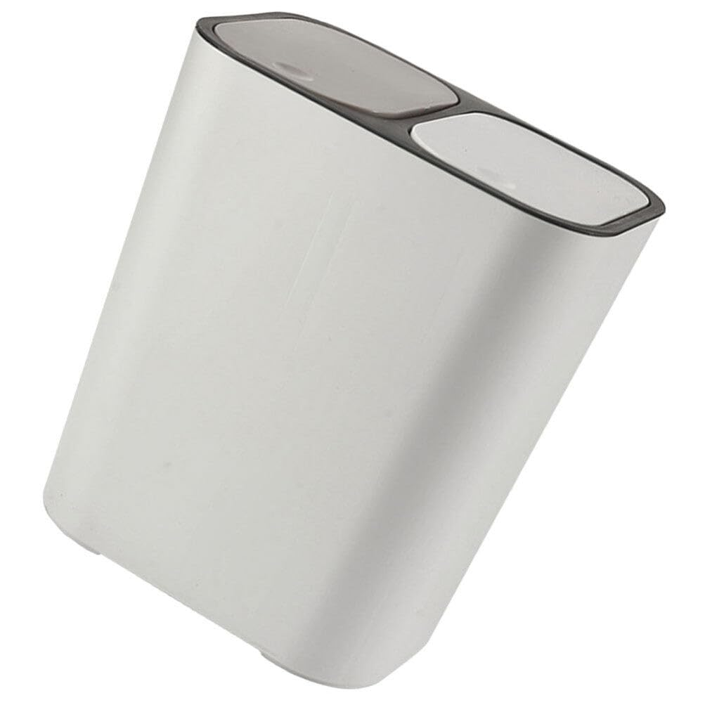 DECHOUS Dual Compartment Rubbish Bin with Pop up Lid 15L Kitchen Trash Can Recycling Garbage Bin for Home, Office, Living Room, Bedroom image number 6