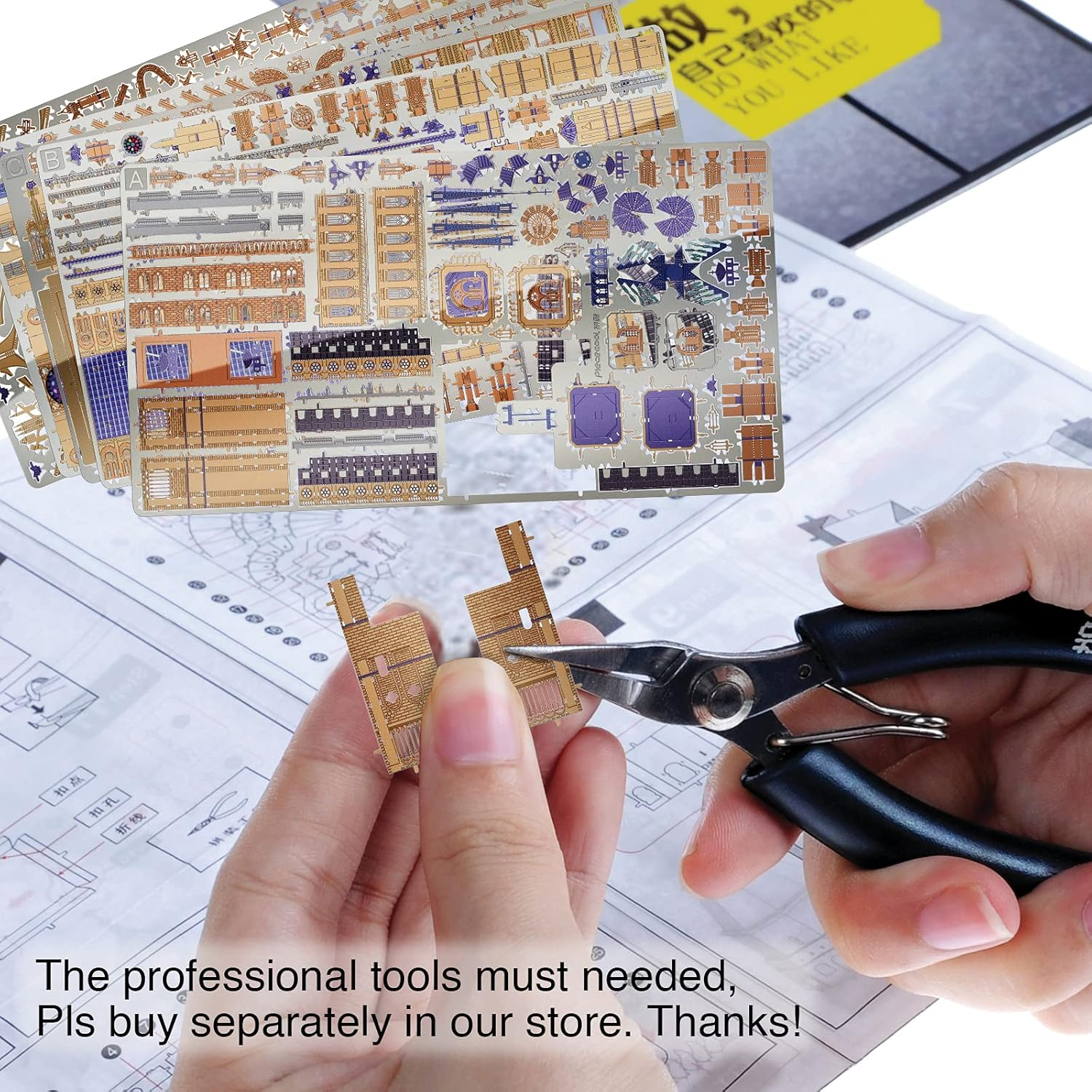 Piececool 3D Metal Puzzles for Adults and Teens, Notre Dame De Paris Church Metal Model Kit, Challenge French Cathedral Brain Teaser Architecture Building Blocks Puzzle Learning Toys, 382 Pcs image number 4