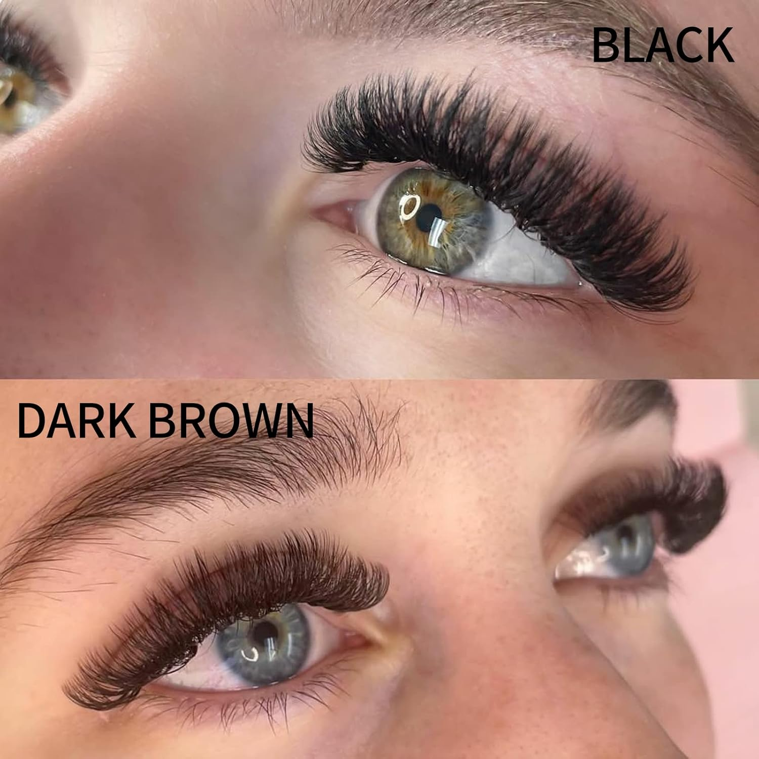 10D Brown Premade Fans Volume Lash Extensions 500 PCS 0.07Mm 9-16Mm Mixed C/D Curl Short Stem Premade Volume Eyelash Extensions Pointed Base Fans(9-16Mm Mixed,500Pcs-10D-0.07-D) image number 6