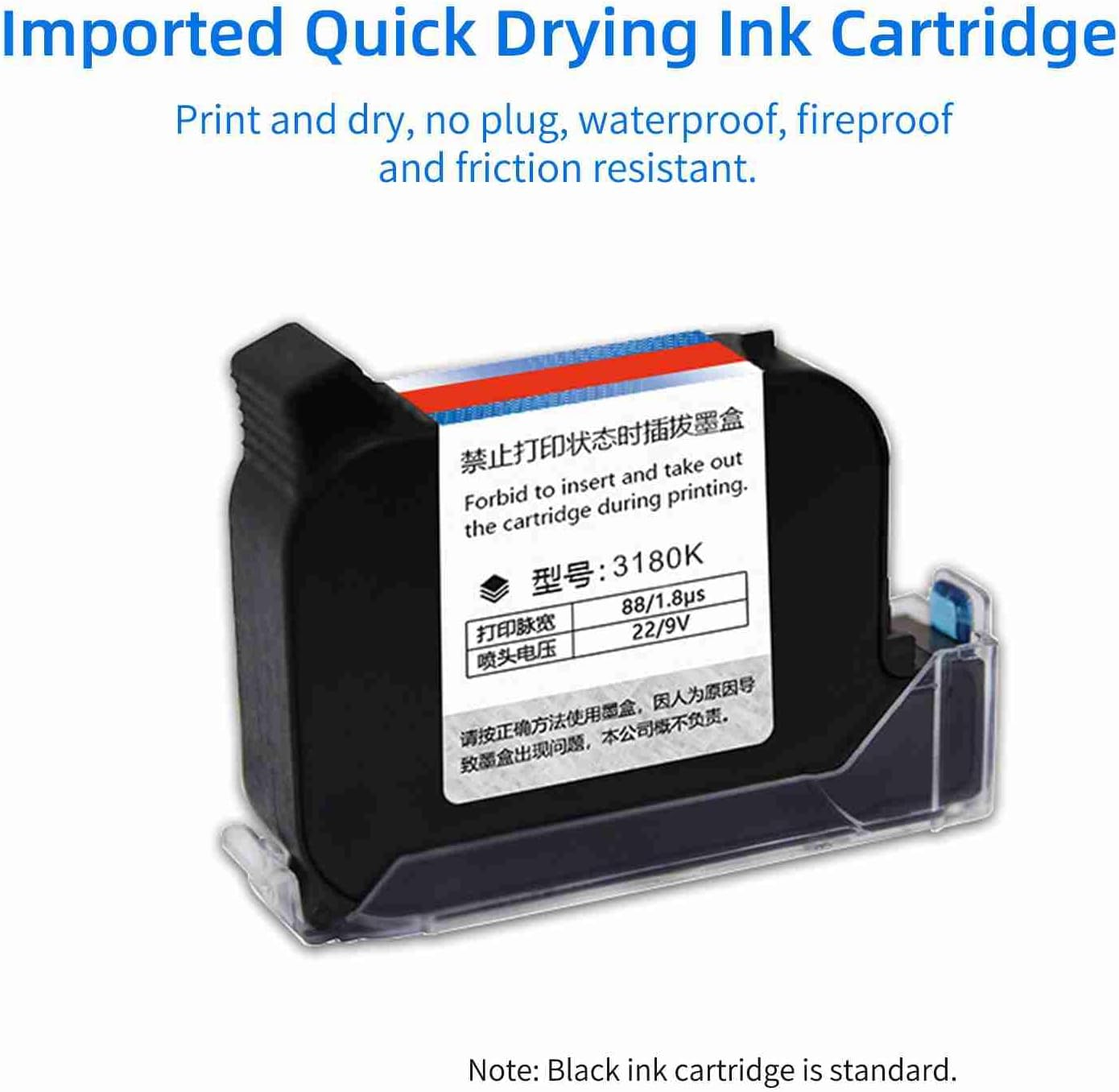 Domary Handheld Printer Portable Inkjet Printer High Definition Inkjet Code Printer with 4.3 Inch LED Touchscreen Quick-Drying Ink Cartridge for Label/Production Date/Barcode/Trademark/Logo/Graphic. image number 2