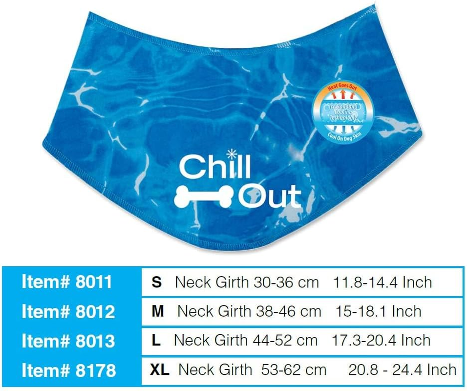 ALL for PAWS Chill Out Dog Ice Bandana, Instant Cooling Pet Bandana, Breathable Scarf Dog Cat Ice Collar for Summer, Medium image number 4
