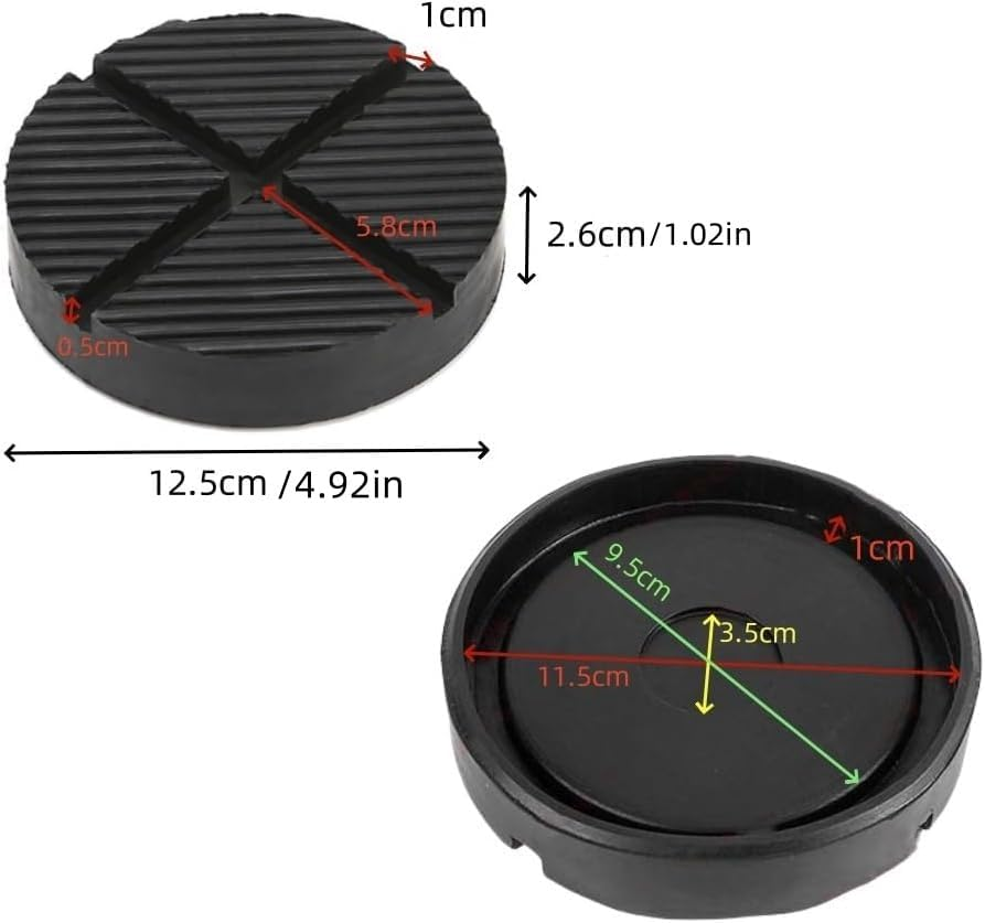 Wizefolk Universal Car Repair Rubber Slotted Jack Pad,12.5 X 2.6 Cm Floor Jack Rubber Pad for Lifting Car Lift Point Pad Motorbike Trolley Jack Workshop Tool image number 3
