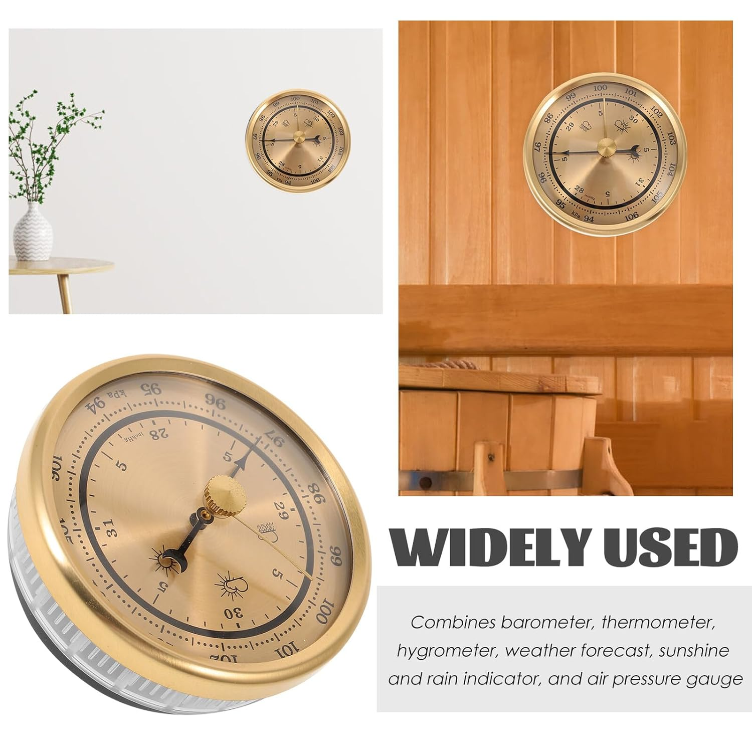 Multi-Function Small Barometer with Air Pressure Gauge Portable Weather Forecast Tool Hygrometer Thermometer for Indoor Outdoor Home Use Compact and Lightweight image number 4