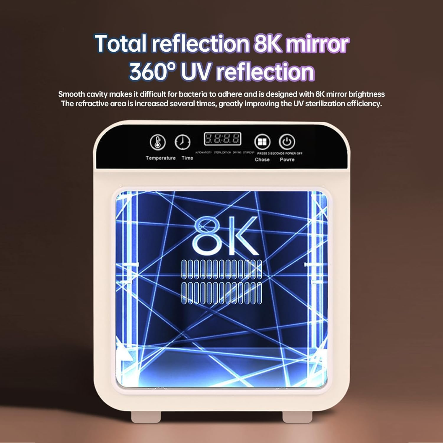 HOOMFIT Baby Bottle Steriliser and Dryer,4-In-1 Double Tube UV Sterilizer & Dryer for Baby Bottles Accessories,Clothes/Toys/Beauty Tools/Cutlery image number 2