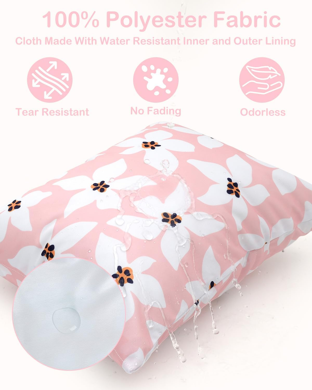 ALVABABY 3 Cloth Diaper Wet Dry Bags Waterproof Reusable with Two Zippered Pockets Travel Beach Pool Daycare Soiled Baby Items Yoga Gym Bag for Swimsuits or Wet Clothes Small Medium Large 3L-ZM26 image number 1