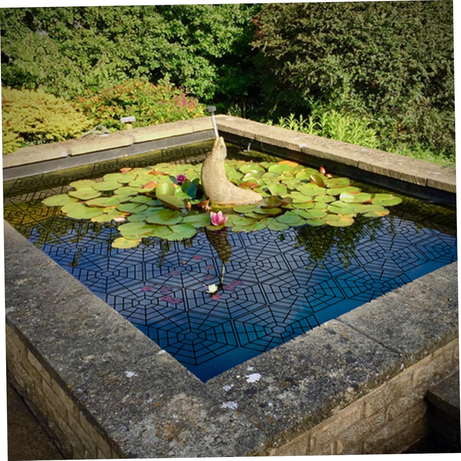 Pond Netting for Koi Ponds, 20Pcs/Set Hexagonal Pond Guard Pond Cover, Floating on Water Plastic Pond Net, Easy Installation Koi Pond Accessories Resist Herons Crows Pond Covers for Outdoor Fish image number 2