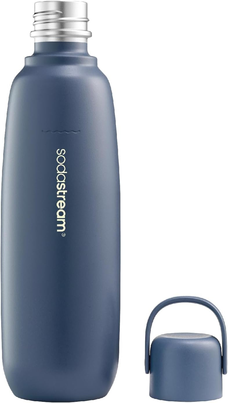 Sodastream - Fizz&Go Storm Double Walled Stainless Steel Bottle | Keeps Drinks Cold & Bubbly for 12 Hours | Compatible with Sodastream Quick Connect Machines | Easy-Carry Handle, 900ML - Storm image number 3