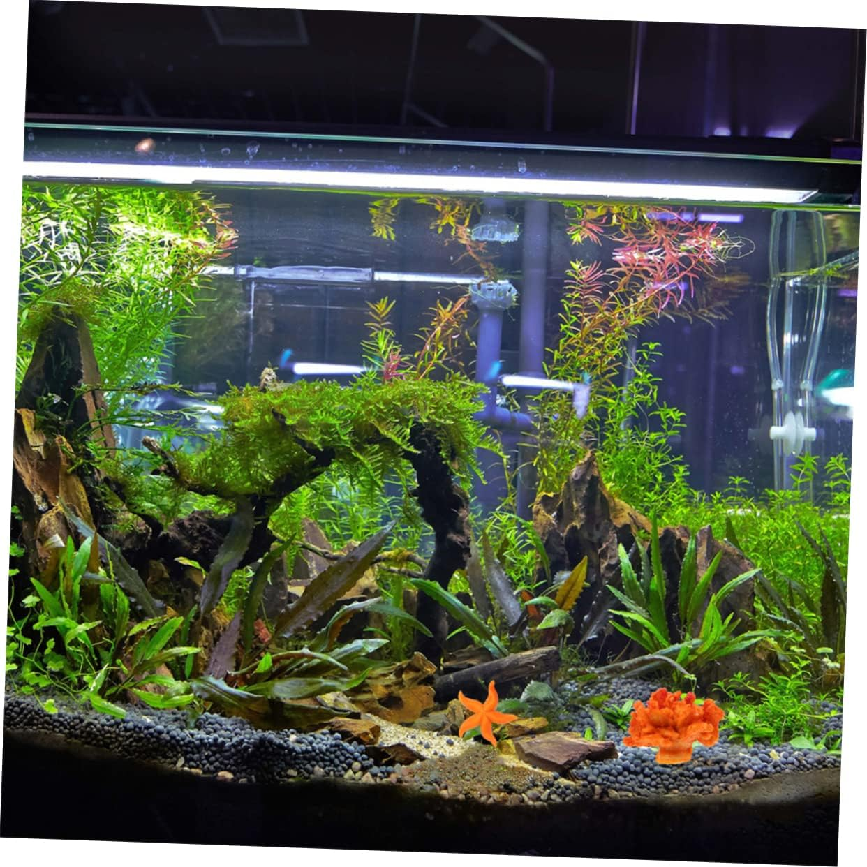 GANAZONO 4Pcs Artificial Coral for Aquarium Decoration Sea Star and Coral Ornaments Safe and Fish Tank Accessories Creative and Lightweight Decor for Fish Pets image number 4