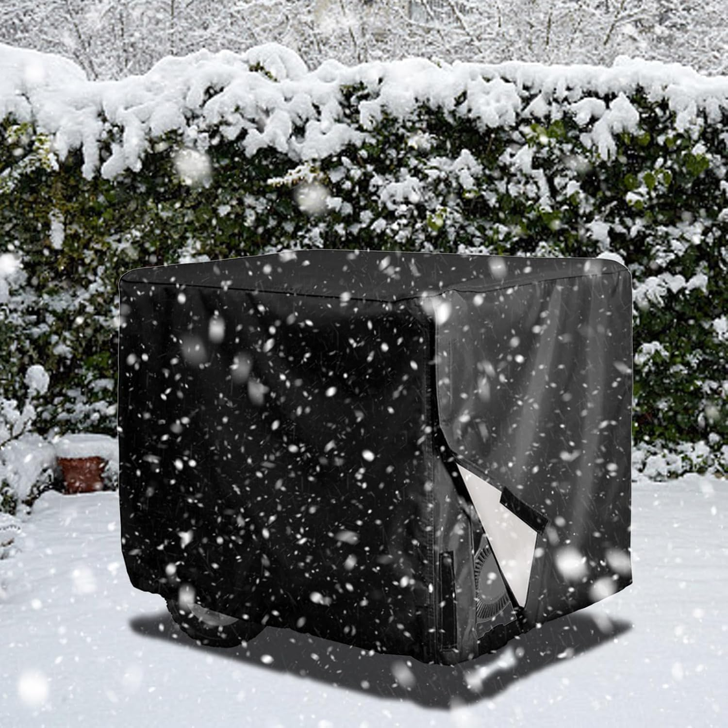 Liyquint Universal Generator Cover 65X51X51Cm, Heavy-Duty Waterproof & Dustproof Protect Cover with Uv-Resistant Coating, Outdoor Generator Sun Shade Cover for All Weather Protection (Black) image number 2