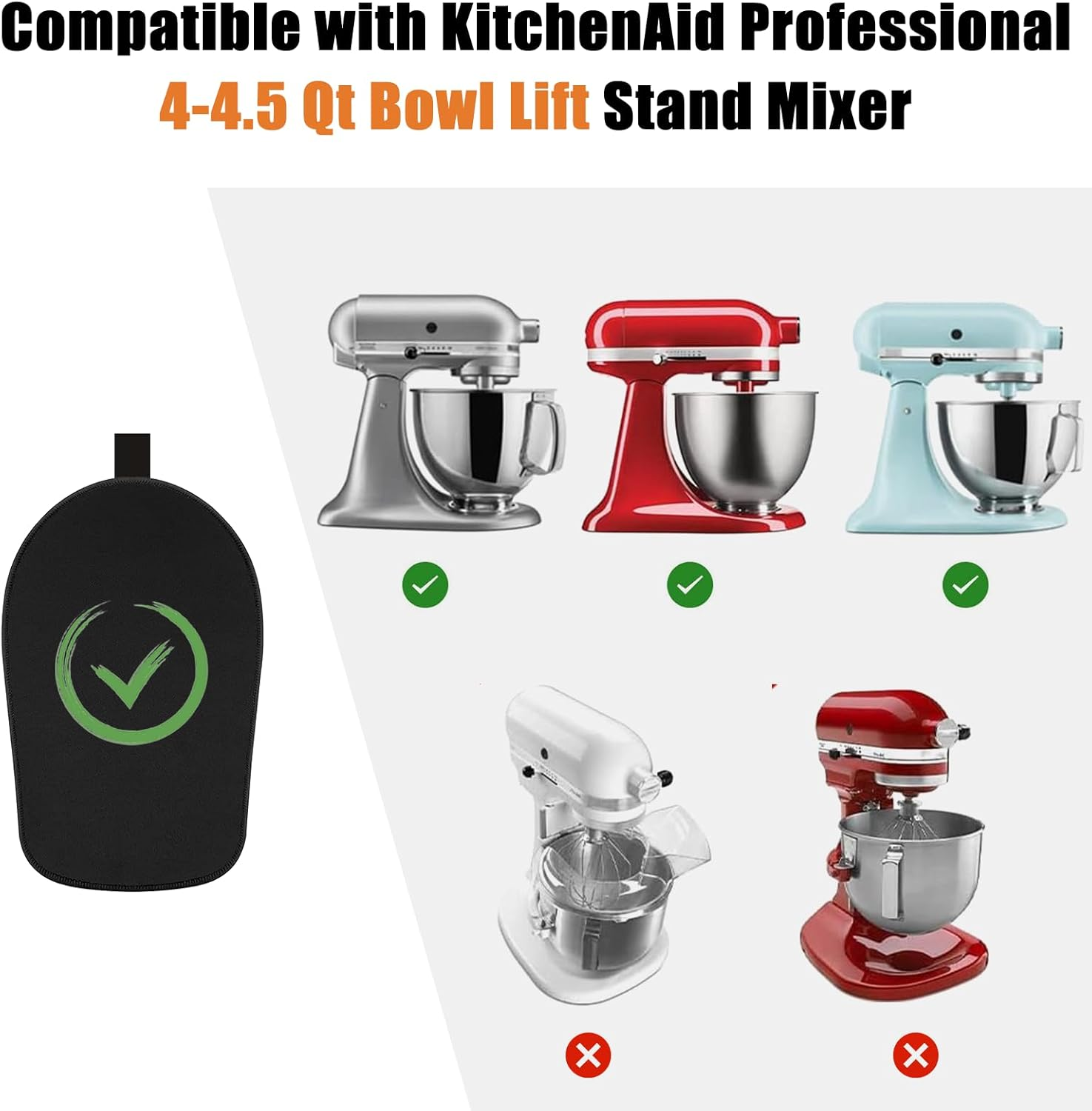 Mixer Sliding Mat Compatible with Kitchenaid 4.5 & 5 Quart Stand Mixer, Slider Mat Compatible with 4.5 & 5Qt Kitchenaid Mixer Accessories image number 6