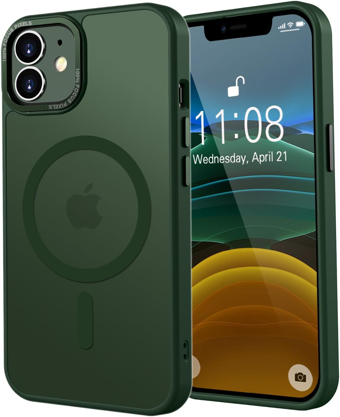 KPPIT Magnetic Case for Iphone 11 Pro 5.8 Inch (Compatible with Magsafe), Matte Translucent Mobile Phone Case for Iphone 11 Pro Case, Thin Cover, Shockproof, Scratch-Resistant Protective Case (Desert image number 6