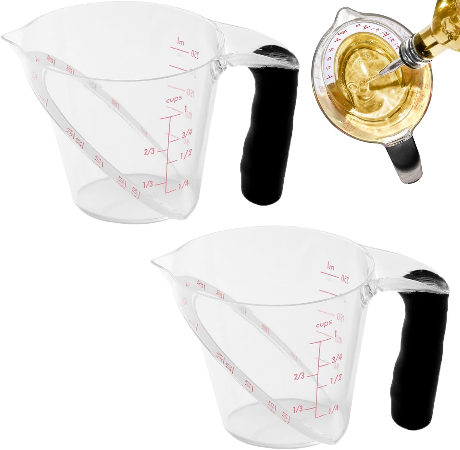 2Pcs Good Grips Angled Measure Cup, 500Ml, 2 Cup image number 5