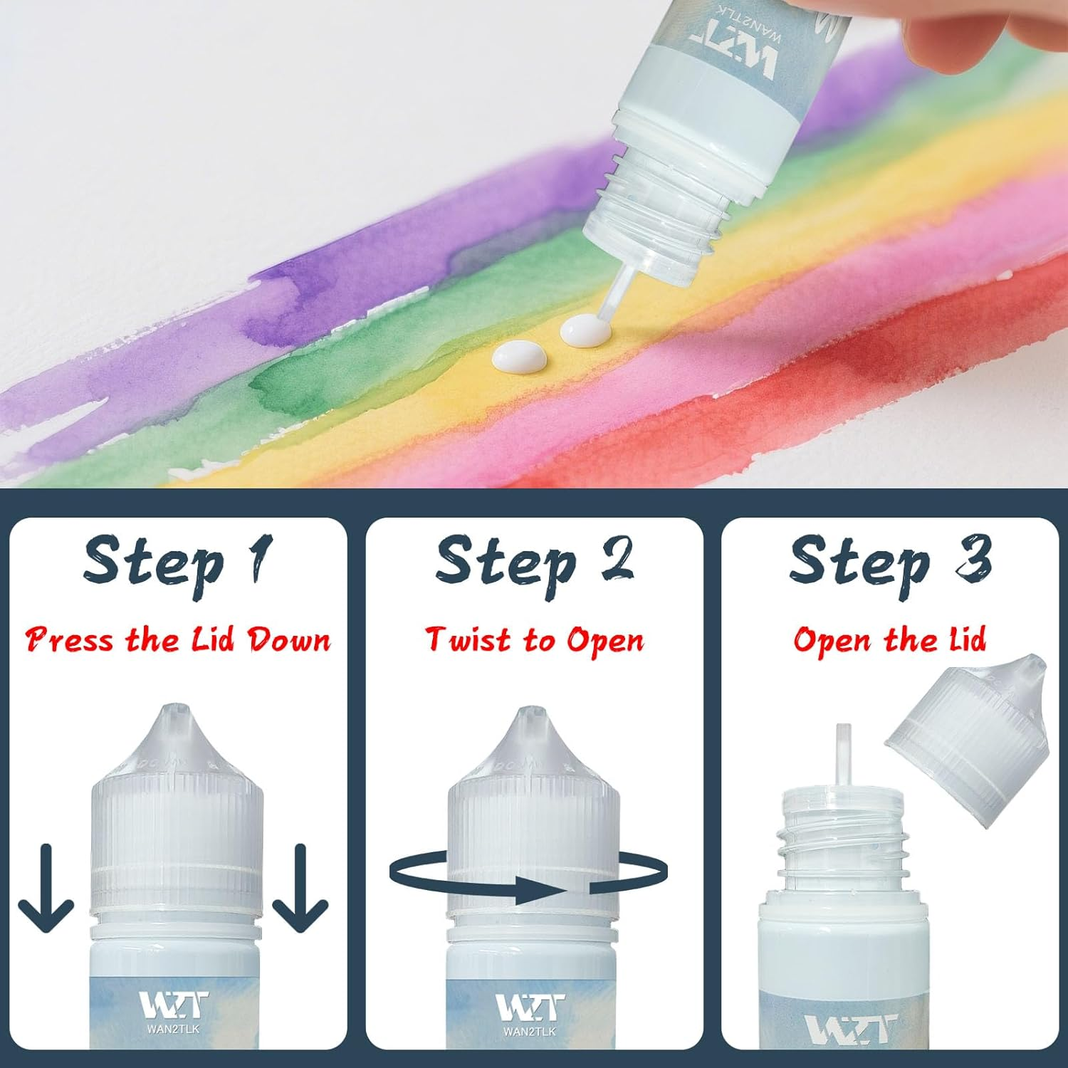 WAN2TLK Watercolor Masking Fluid 60Ml with a Paintbrush and Eraser, Masking Fluid for Watercolor Painting and Various Art Projects - Keeps Areas Free of Colour and Edges Crisp image number 5