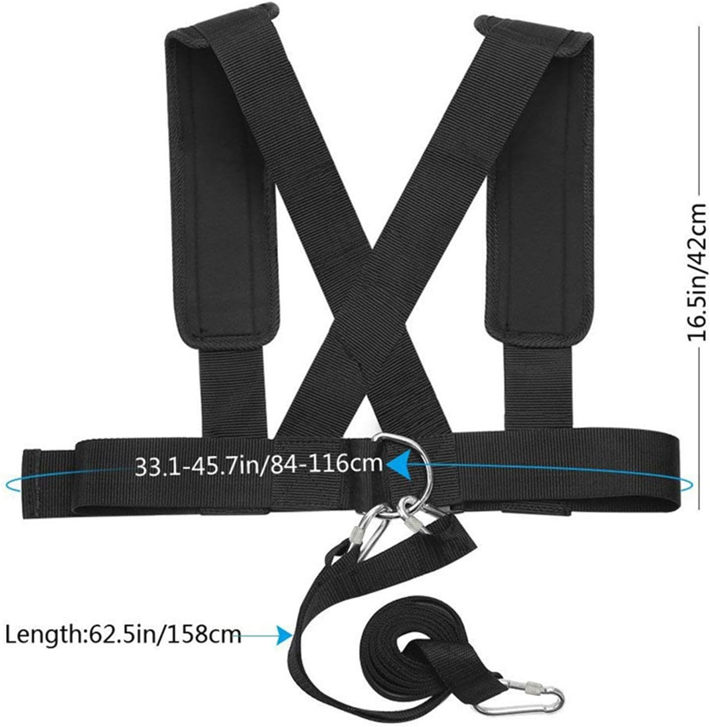 Sled Training Harness &ndash; Professional Resistance Pulling Gear, Athletic Strength Equipment | Adjustable Weight Sprint Strap, Strength Conditioning Belt, Fitness Exercise Accessory for Speed Performance image number 3