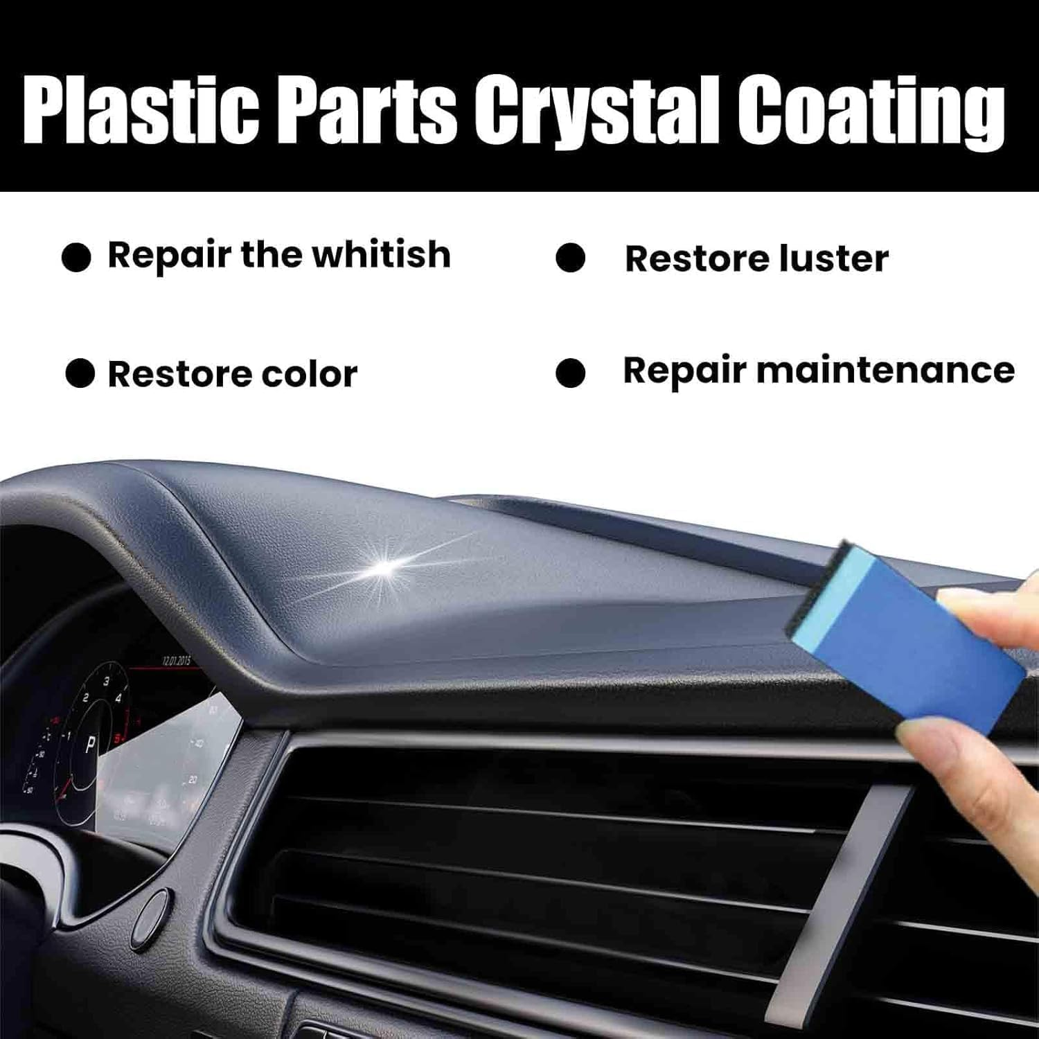3Pcs Upattend Plastics Parts Crystal Coating,Crystal Coating for Car Plastic Parts,Automotive Exterior and Interior Parts Scratch Remover image number 2