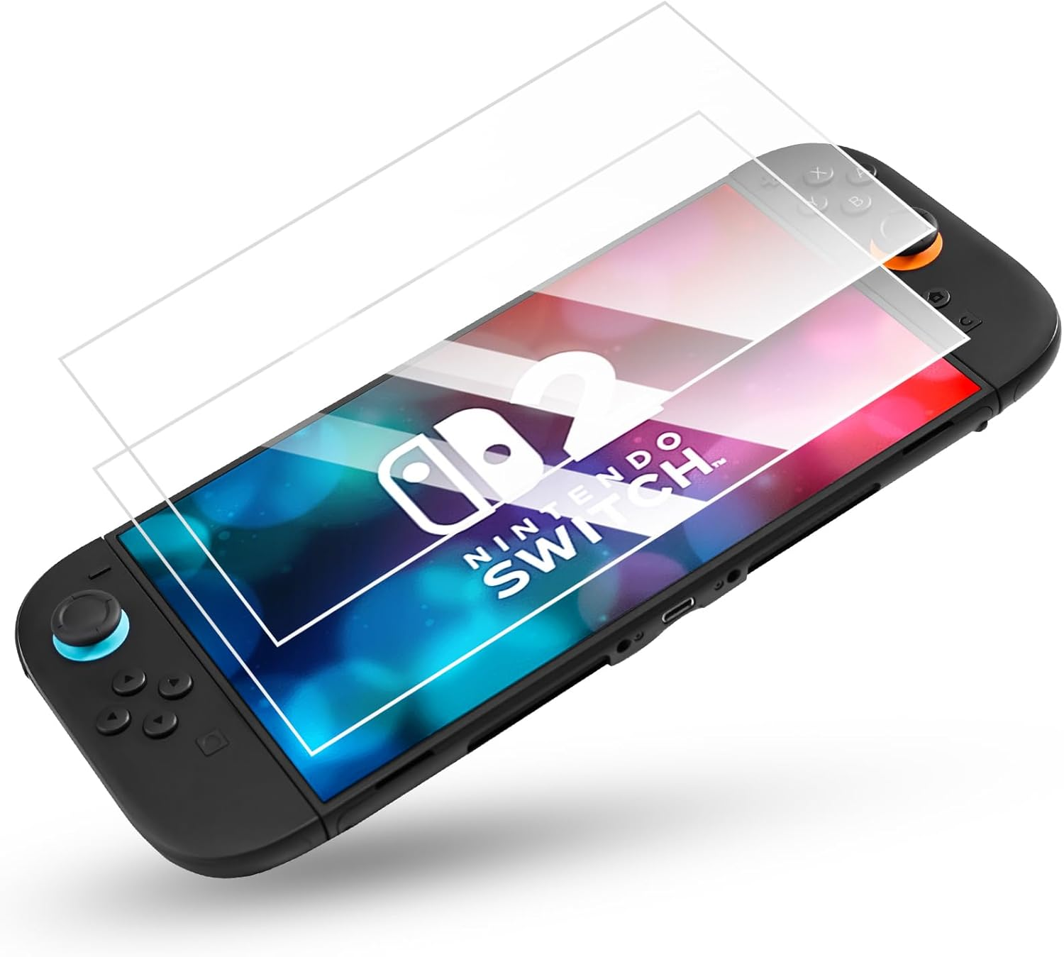 [2 Pack] BAFON Screen Protector for Nintendo Switch 2 2025, Ultra Thin Tempered Glass, Bubble-Free 9H Anti-Scratch Easy Install Glass for Switch 2 Screen image number 2