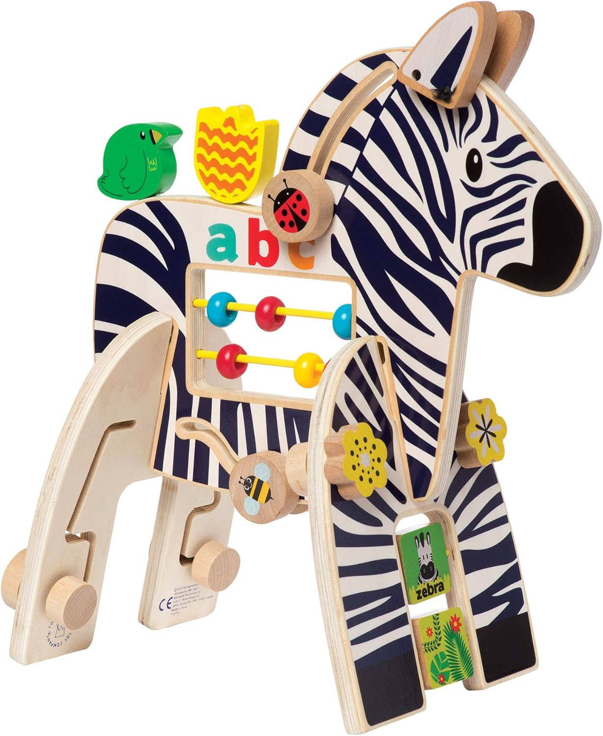 Manhattan Toy Safari Wooden Toddler Activity Toy for Ages 1 Year and up (Zebra) image number 4