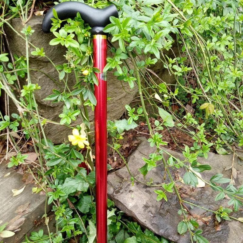 Aluminium Metal Walking Stick Travel Retractable Adjustable Compact Cane Pole, Non-Slip Grip, 21.26-35.04 In - Blue image number 6