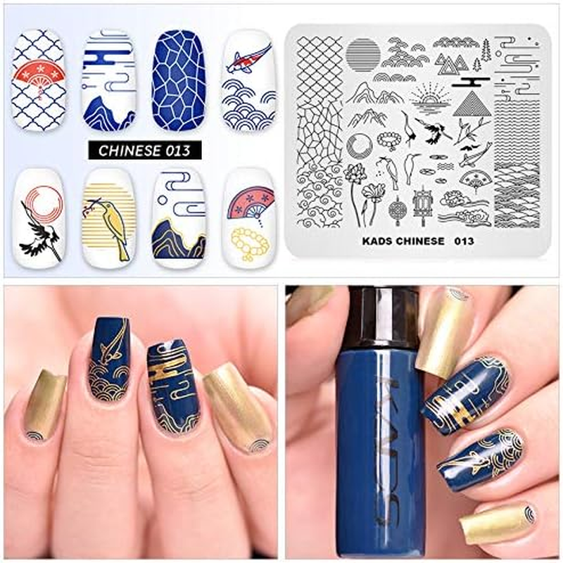 Alexnailart Nail Art Stamping Plate Chinese Style Summer Template Image Plate Nail Art Tools (CN013) - Cn004 image number 3