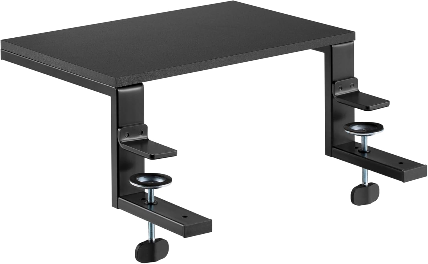 Officeozone 2-In-1 Desk Organizer, Extender Shelf & Monitor Riser, Clamp-On, 38 Cm, Black image number 1