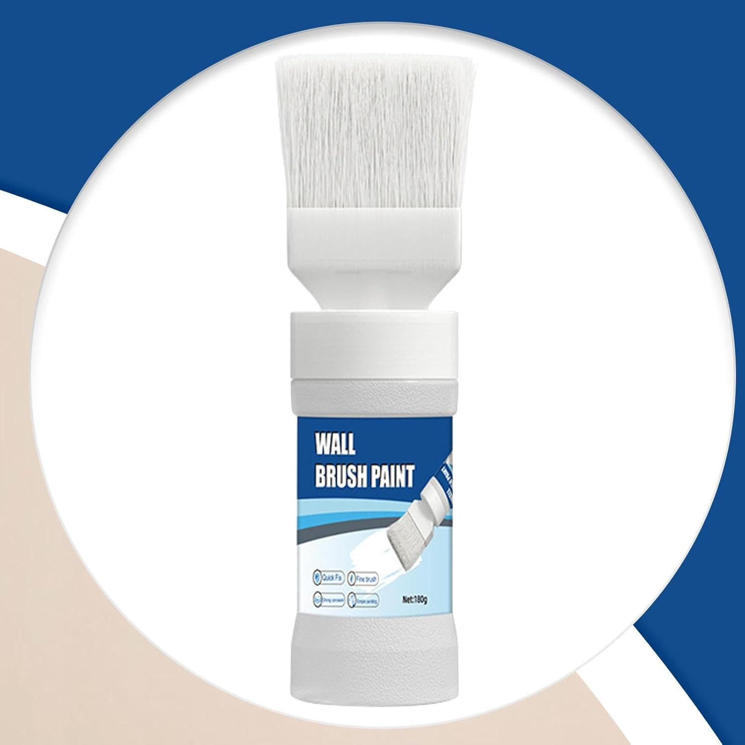 Paint for Walls, Drywall Repair Paint, Interior Wall Paint, Quick Fix Paint, White Touch-Up Paint, Built-In Brush Paint, Furniture Paint White, Safe Home Paint, Wall Renovation Paint, Multipurpose Pai image number 1