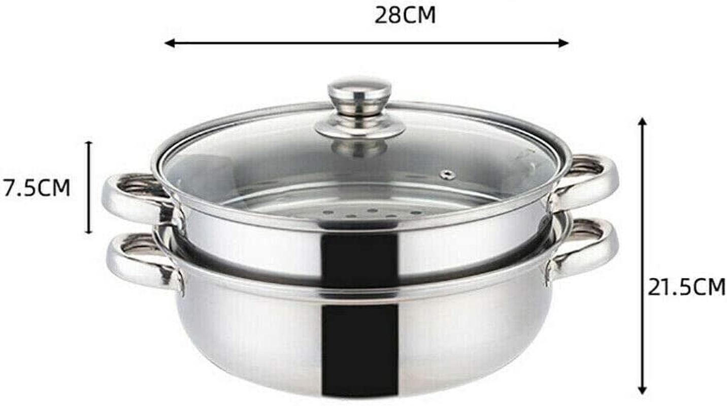 4/5 Tier Stainless Steel Steamer Meat Vegetable Cooking Steam Pot Kitchen Tool (5 Tier)