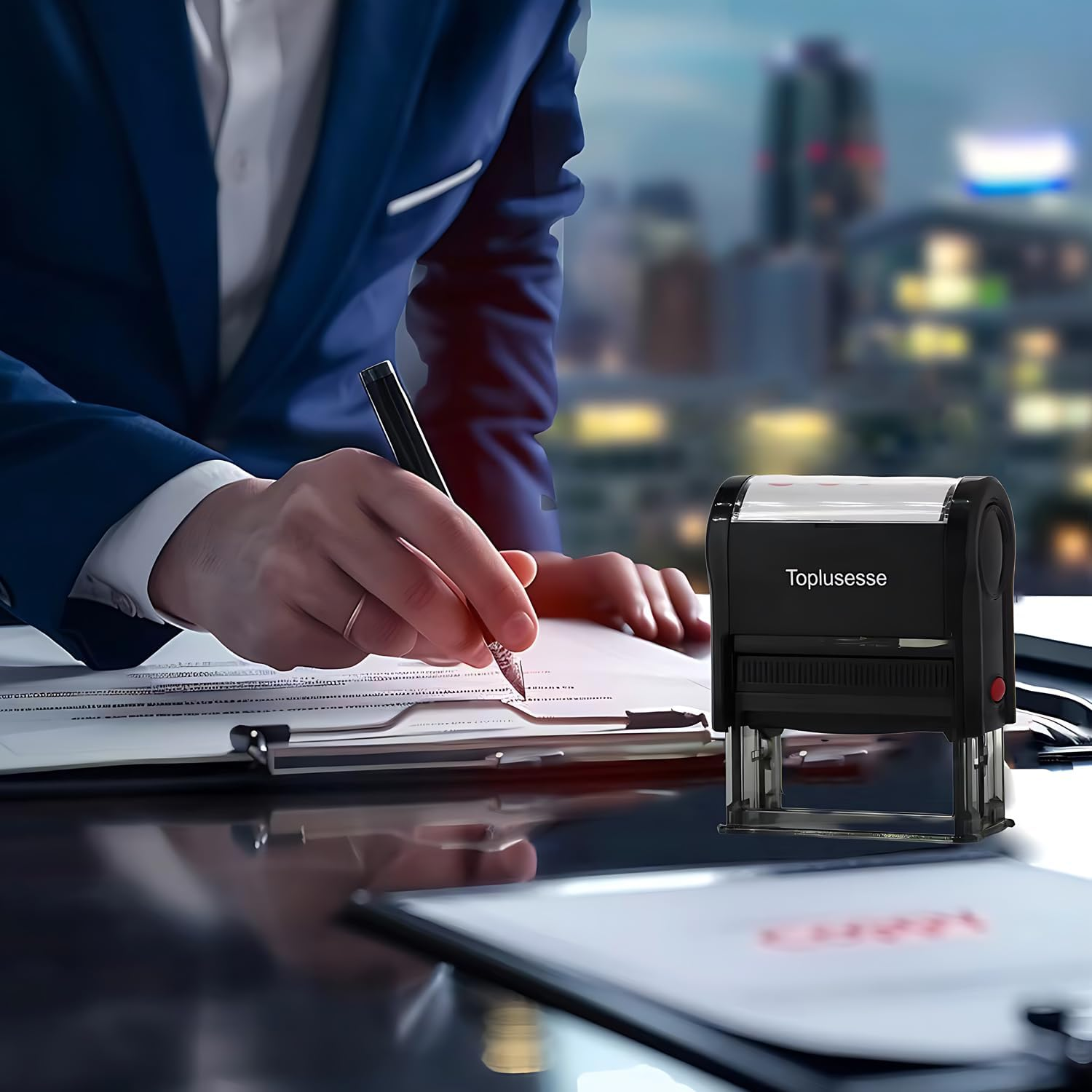 Toplusesse Return to Sender Stamp Self Inking Office Rubber Personalized Self Inking Junk Mail Refused Return to Sender Stamp Business Office Supplies-Multi Color Options image number 2