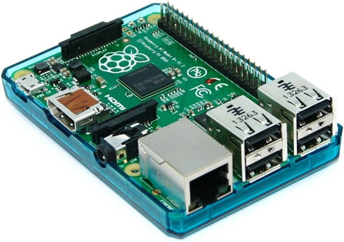 Premium Blue Transparent Case for Raspberry Pi 2 Model B Quad Core and Model B+ (B Plus) image number 4