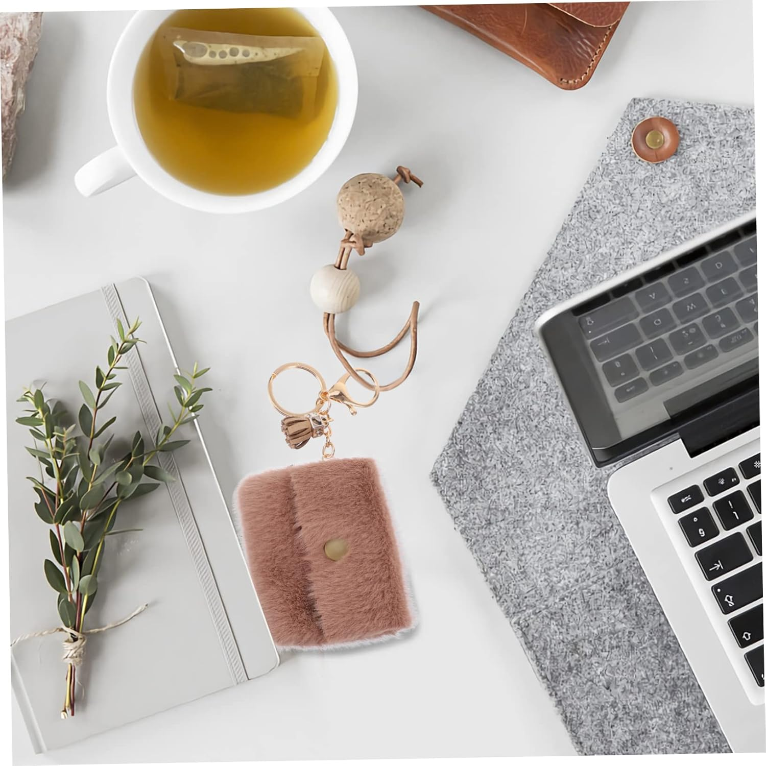 PACKOVE 2Pcs Mini Coin Bag Keychain Change Bag Key Holder Keychain for Daily Use Mini image number 3