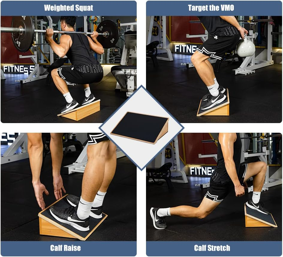 Strongtek Slant Board for Squats & Knee Training, Heavy-Duty Incline Board with Non-Slip Surface, Fixed 25&deg; Wooden Stretch Board, 1000 Lbs Capacity image number 3