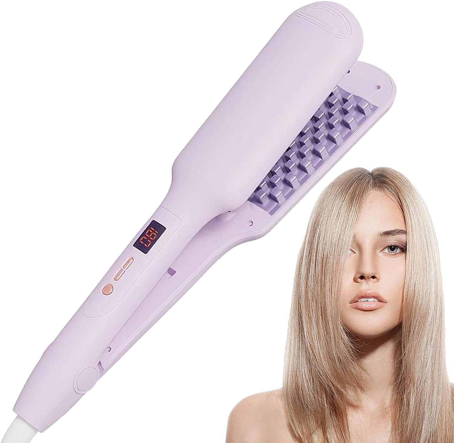 3D Grid Professional Volumizing Hair Crimping Iron Fluffy Corrugated Iron 1.5 Inch Lasting Volume Hair Volumizer Artifact Styling Tool image number 4
