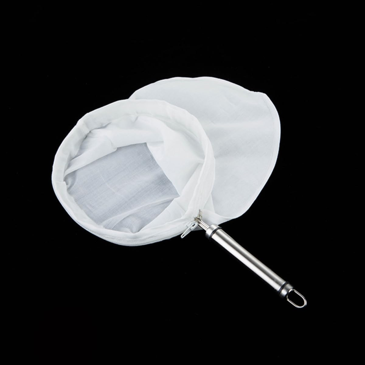 Reusable Tea Strainer Bag 18Cm Stainless Steel Ring Fine Mesh Coffee and Milk Tea Filter Pouch Home Brewing image number 4