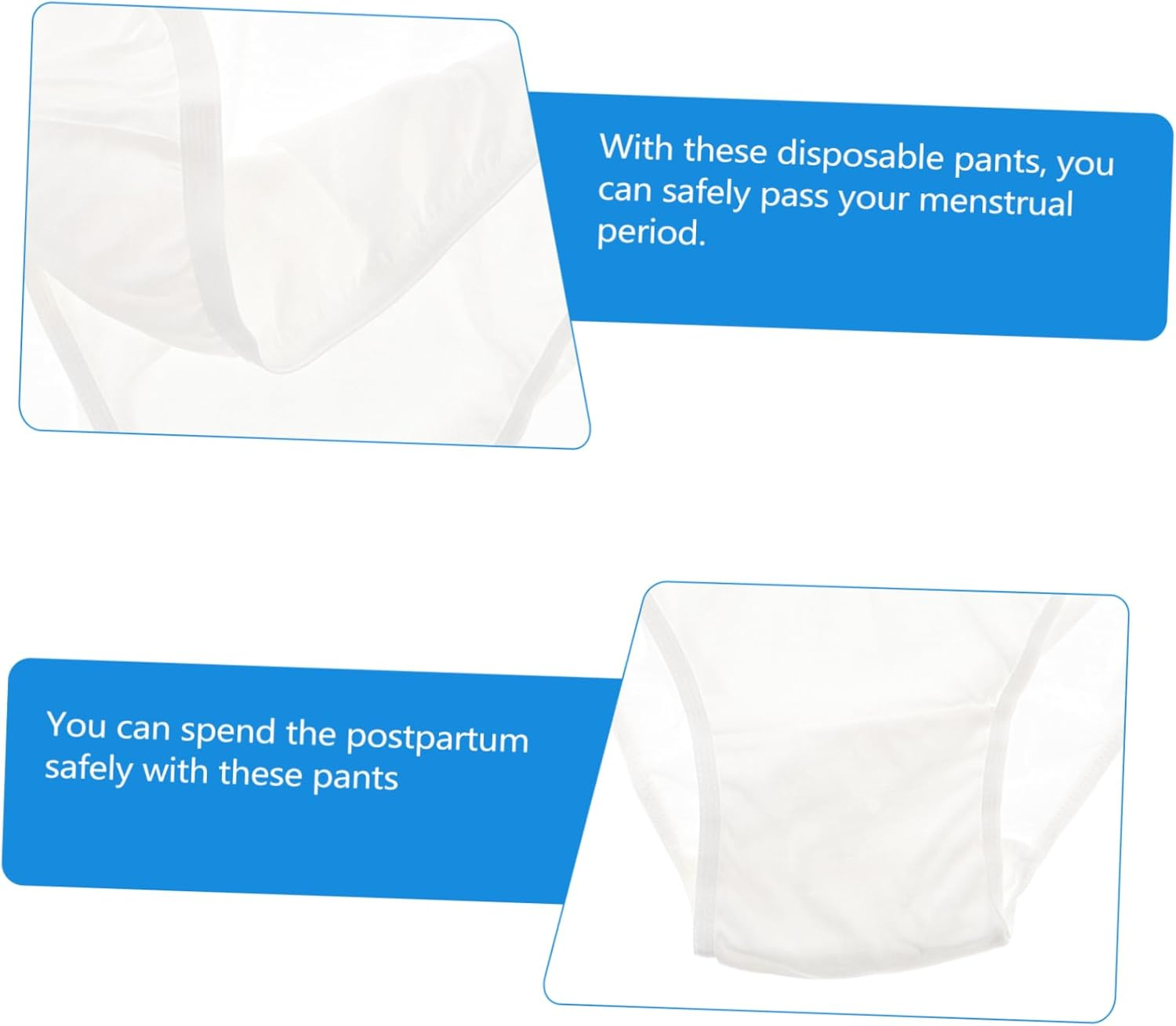 BESPORTBLE 4Pcs Maternity Cotton Underwear Disposable Panties for Postpartum Breathable Sanitary Pants image number 4
