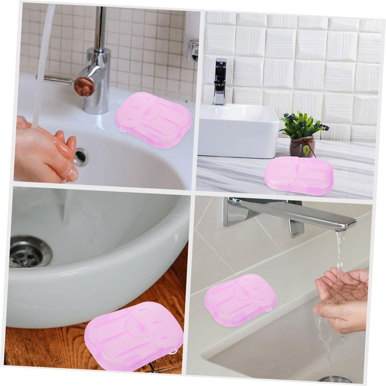 Travel Soap Sheets Portable Hand Wash Soap 15 Boxes Purple for Outdoor Camping Hiking Children&rsquo;S Travel Toiletries image number 5