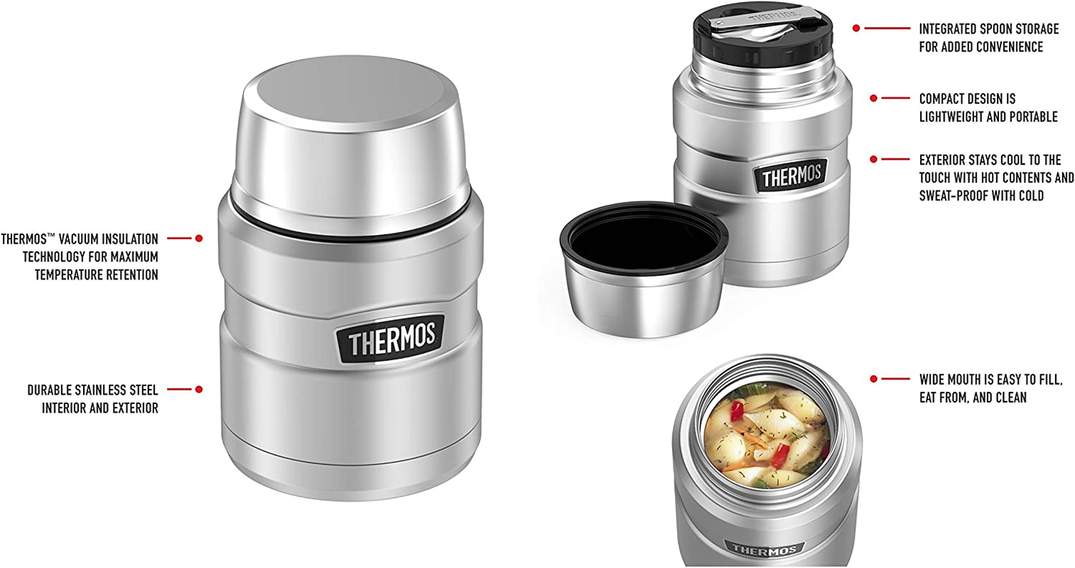 Thermos Stainless King Vacuum Insulated Food Jar, 470Ml, Red, SK3000RAUS image number 4