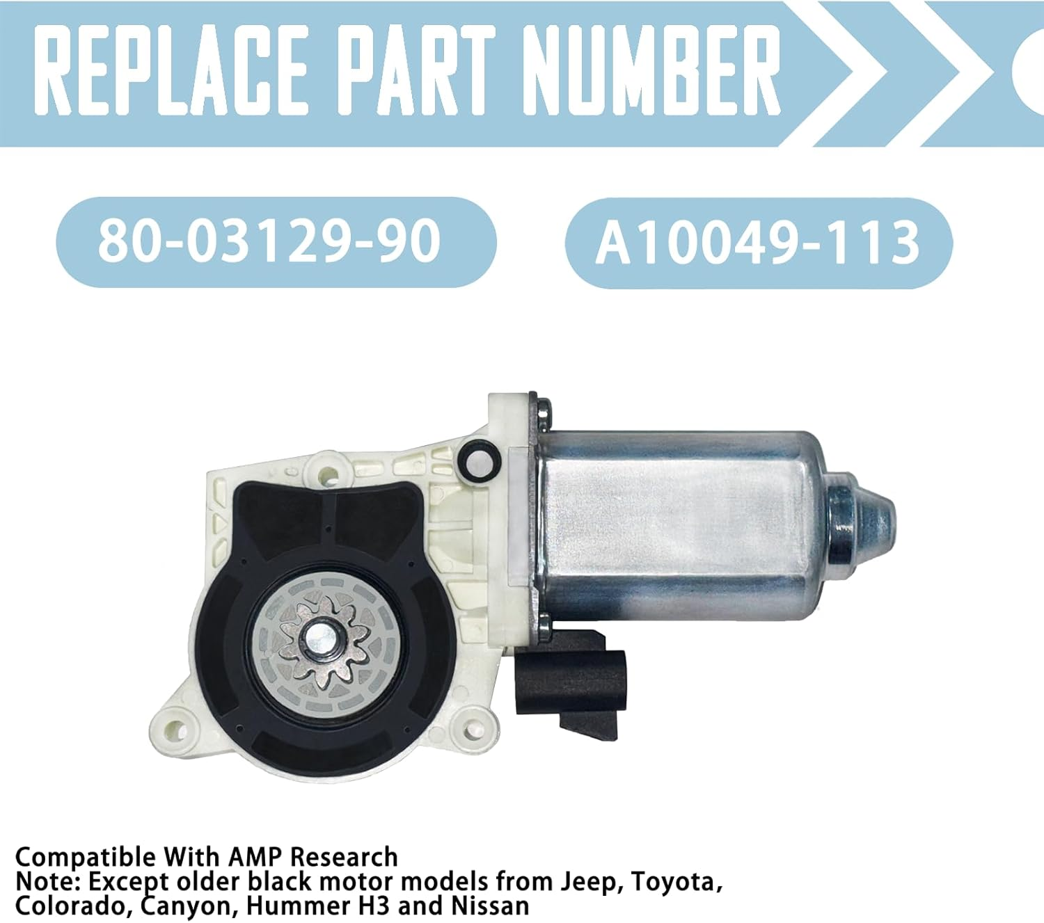 Power Step Running Board Motor Kit 80-03129-90, Replacement for AMP Research Step Running Board Motor, Electric Side Step Motor Fit for Hummer, Dodge, Ford Super Duty, F150, GM #Replace A10049-113 image number 3