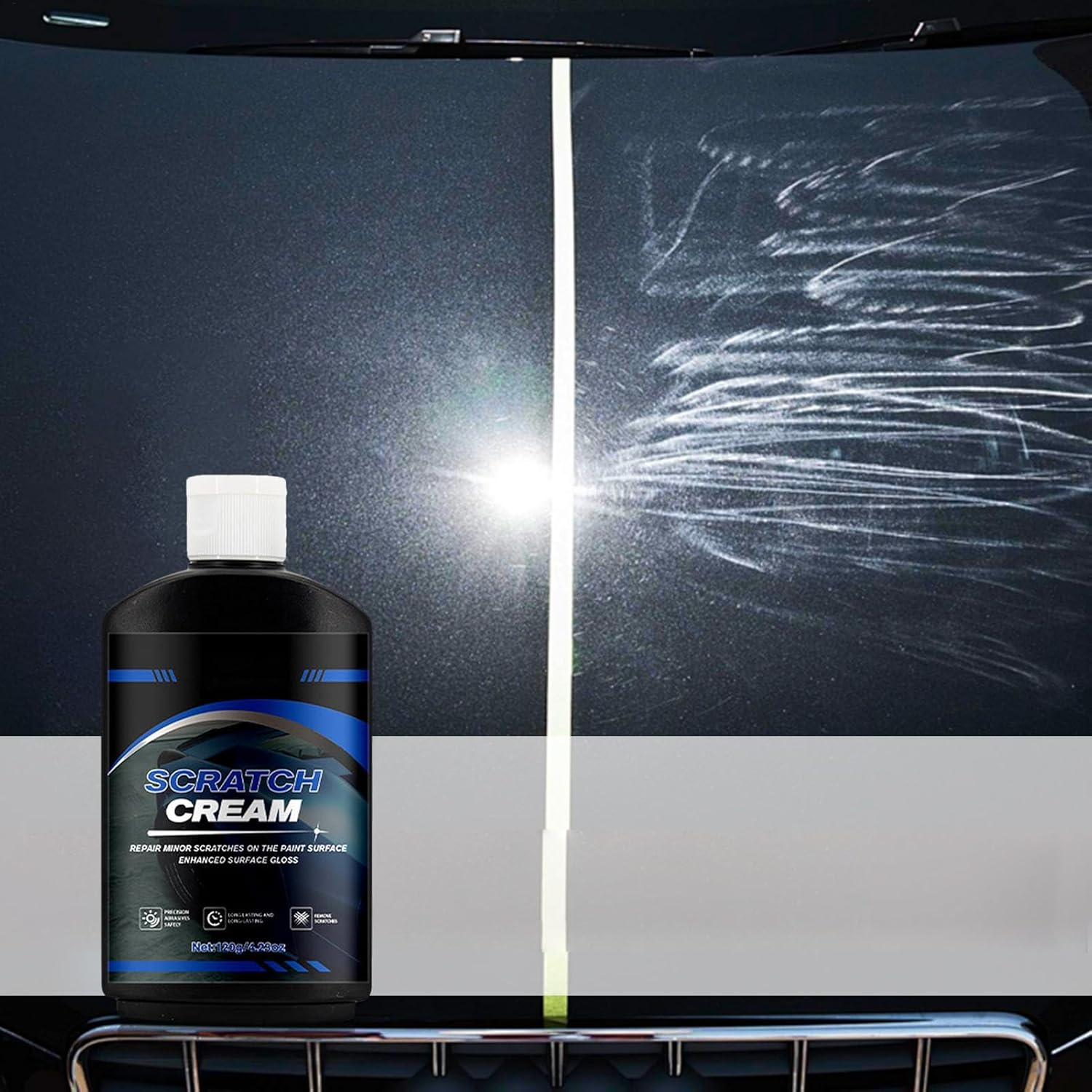 Car Paint Scratch Remover - Auto Paint Polish and Renew | Auto Scratch Remover & Polishing Wax, Automotive Paint Repair for Car Refurbishment image number 3