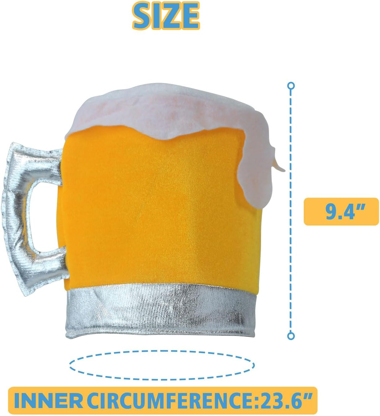 Beer Mug Hats. Handmade Beer Mug Party Hat. One Sizefits Most. image number 3