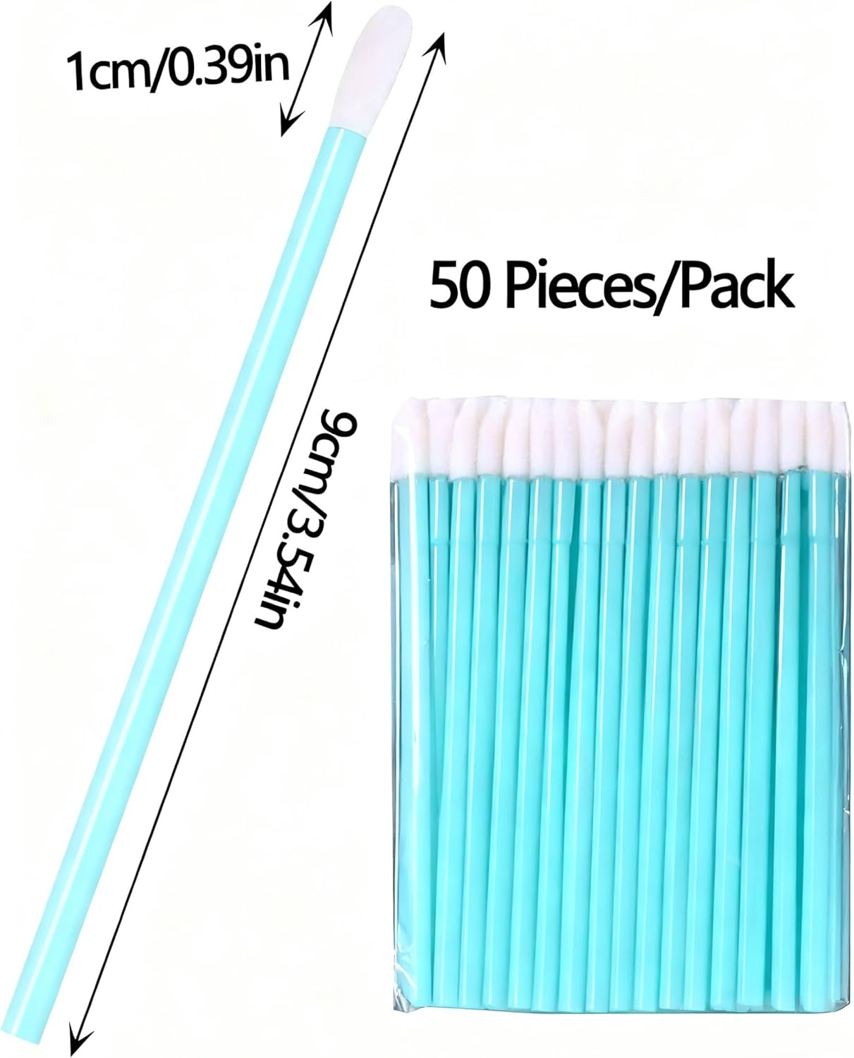 Pack of 400 Lip Brushes, Betterjonny Make-Up Lipstick Brush, Lip Gloss, Concealer Brush, Lipstick Stick Applicator, Lip Applicator Tool for Perfect Lip Makeup (Blue) image number 1