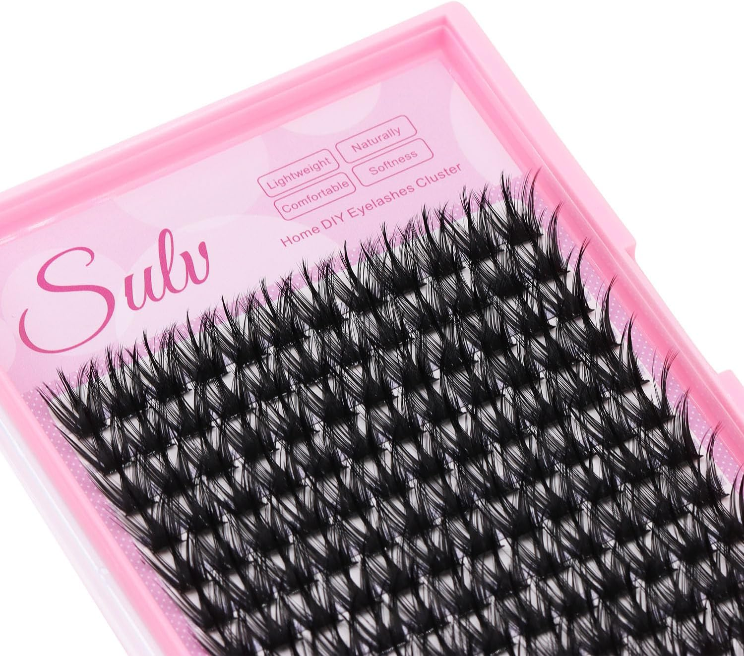 SULV DIY False Lash Extension Clusters D Curl 144 Pcs 10/12/14/16/18Mm Individual Lashes Cluster Lashes Eyelash Lash Eyelash Extension Lash Extension for Beginners at Home (H028-10Mm)