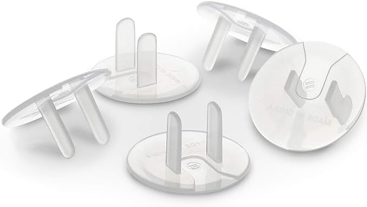 Permaplug Safety Outlet Plug Covers 24-Pack, Clear &ndash; Childproof, Tamper-Resistant Plug Protectors and Outlet Covers for Baby Safety, Durable and Easy to Install Electrical Outlet Covers image number 1