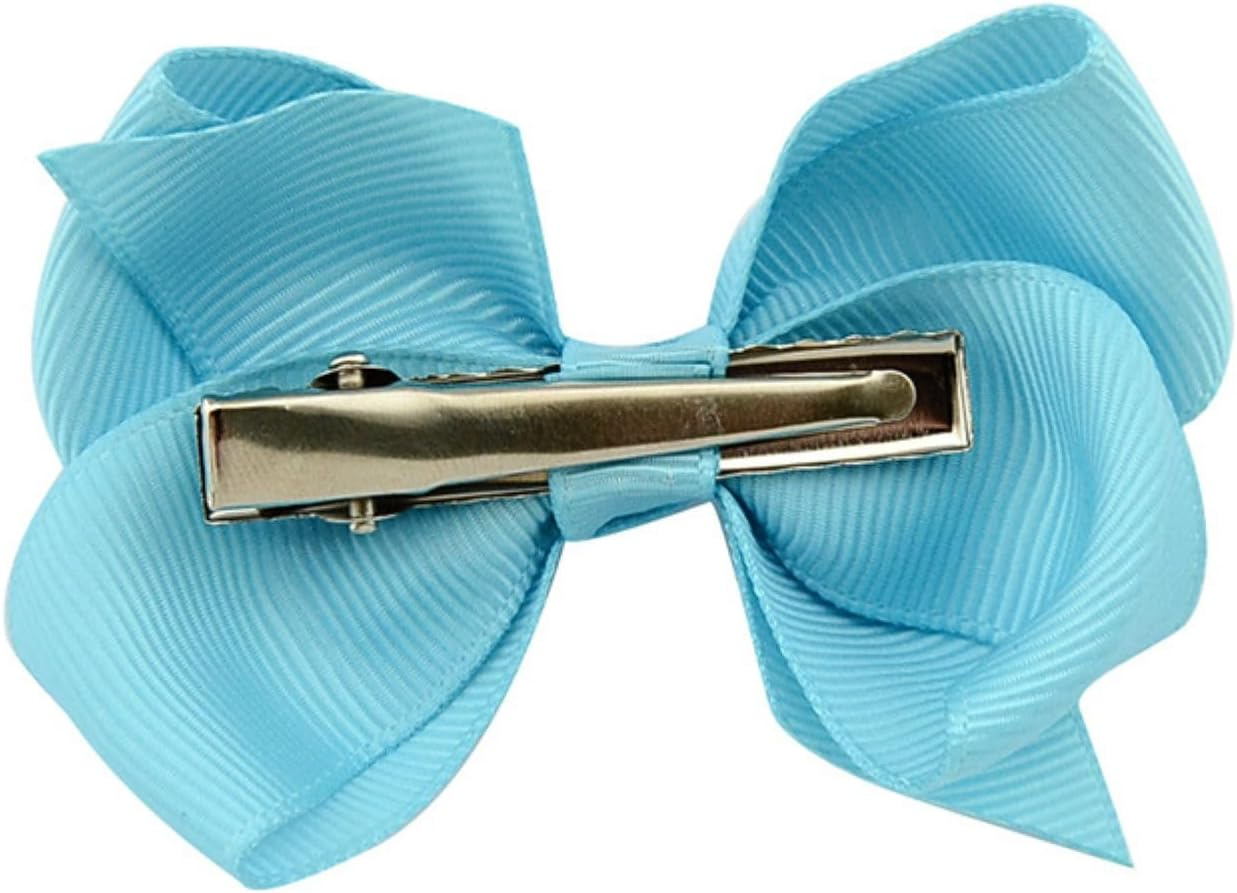 40Pcs Baby Girls Hair Bows Alligator Clips Grosgrain Ribbon 3'' Girls Bows Clips Barrettes Hair Accessories for Infants Baby Toddlers Kids Teens