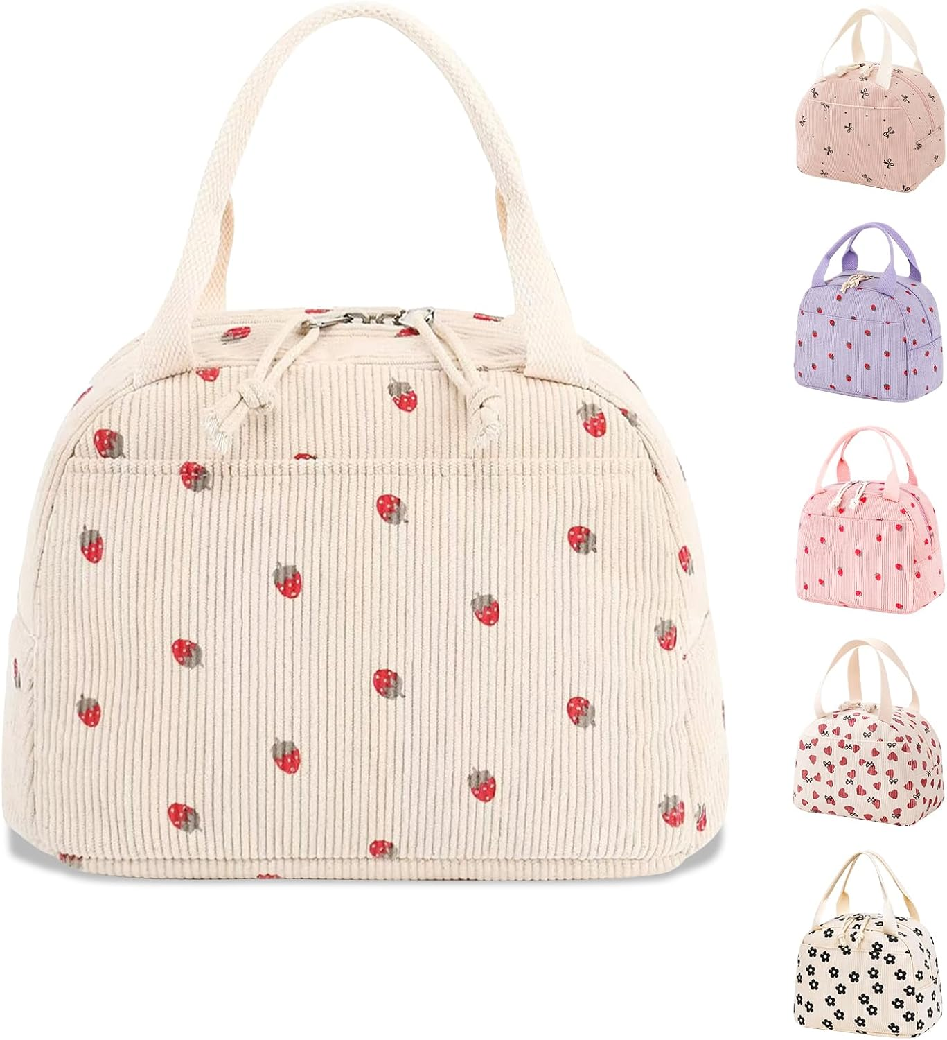 Lunch Bags for Women Insulated Cooler Lunch Bag Adults Kids Packed Lunch Box Tote Bag Cute Girls Ladies Lunch Bags for Work School Picnic Travel Pink Preppy Stuff Gifts for Teenage Girls Daughter