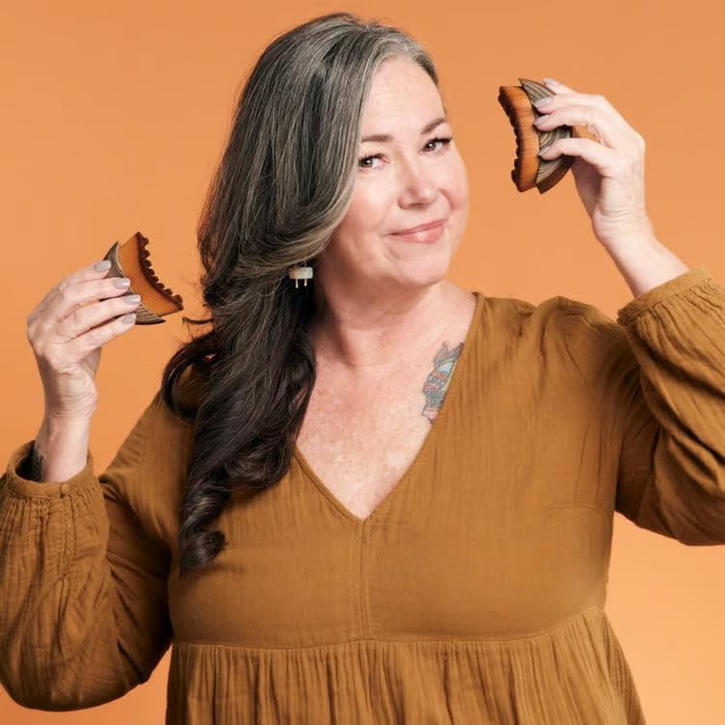 Lymphatic Drainage Face Massager - Contour Sculpting Tool for Puffiness & Circulation | Dry Brush with Lid for Eye/Neck Care | Skin Care Essential image number 5