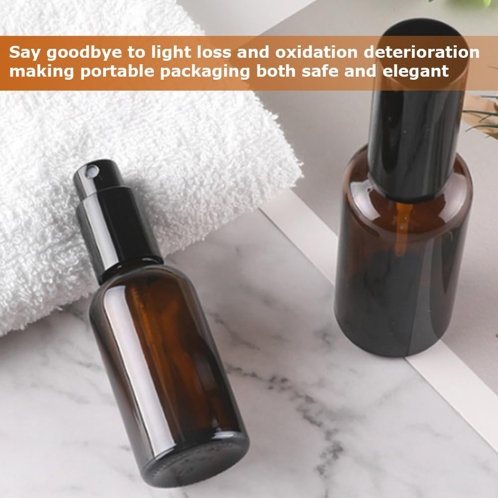 5 Pcs Refillable Empty Bottle/Cosmetic Glass Flask,Essential Oil Diffuser & Travel Clean Liquid Flask,Fine Mist Spray Bottle for Aromatherapy and All Natural Cleaning Products image number 3