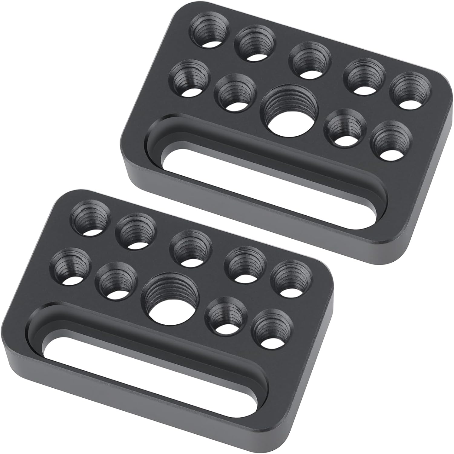 INNOREL CP03 2 Pcs Mini Multi-Functional Cheese Plate for Camera with 1/4" & 3/8" Threads,Porous Connection Quick Installation Board Used for Installing Cheese Board Camera Cage on Guide Rail Block
